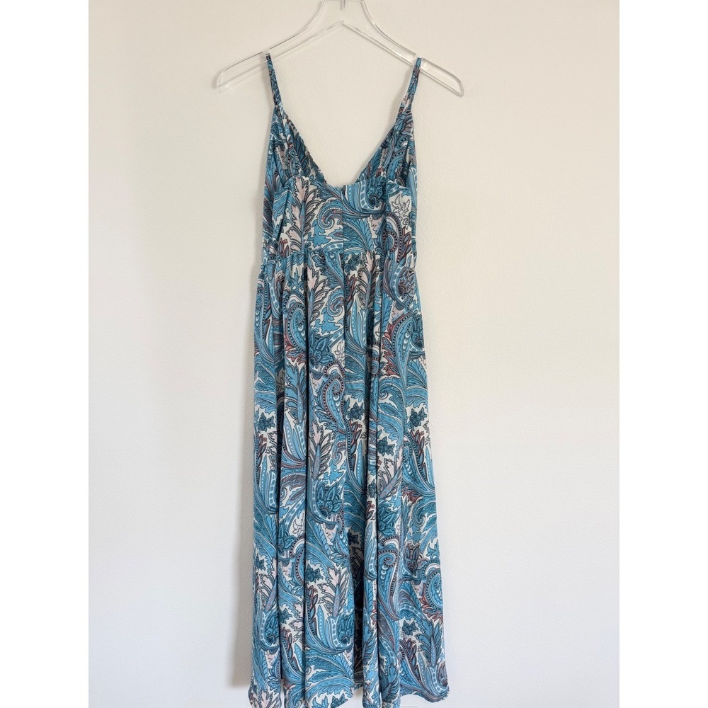 Cupshe | Rushing Waves Blue Paisley Maxi Dress Summer Resort Vacation - Picture 4 of 5
